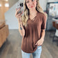 More Than Love V-Neck in Chocolate
