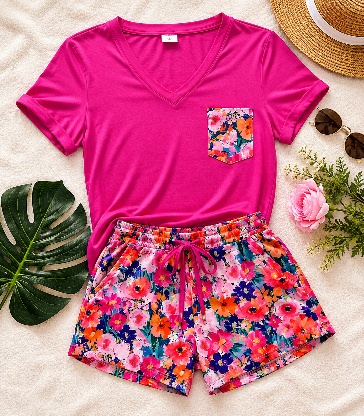 Preorder // Solid V Neck/Short Sets // eta early July