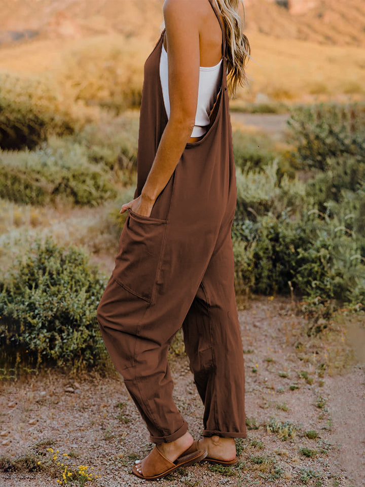 Roam V-Neck Pocketed Jumpsuit