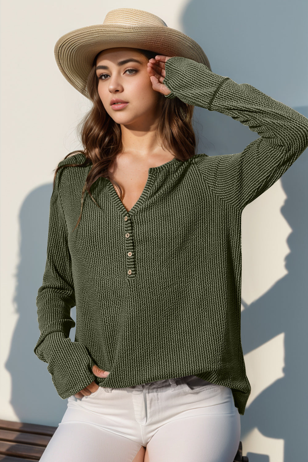 Allie Ribbed Thumbhole Long Sleeve