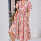 Paint and Sip Floral Tiered Midi Dress