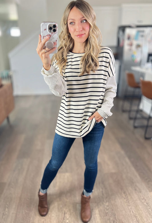 Jule Stripe Long Sleeve Top