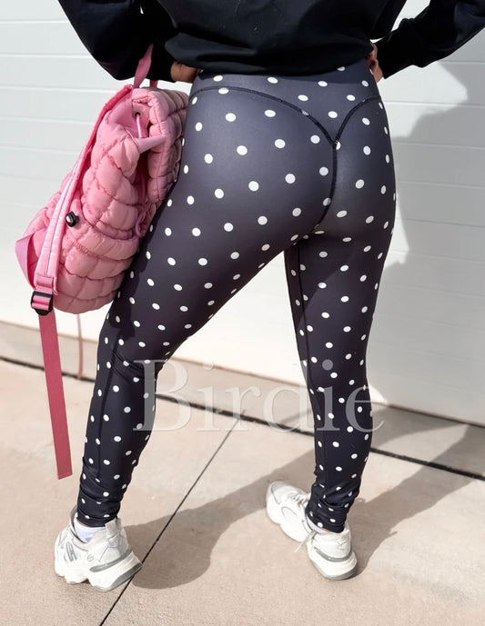 PREORDER: Black & White Polka Dot Sculpt Legging // eta May-June