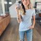Sky Blue Check Tee