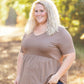 Sarah Ruffle Short Sleeve - Mocha FINAL SALE