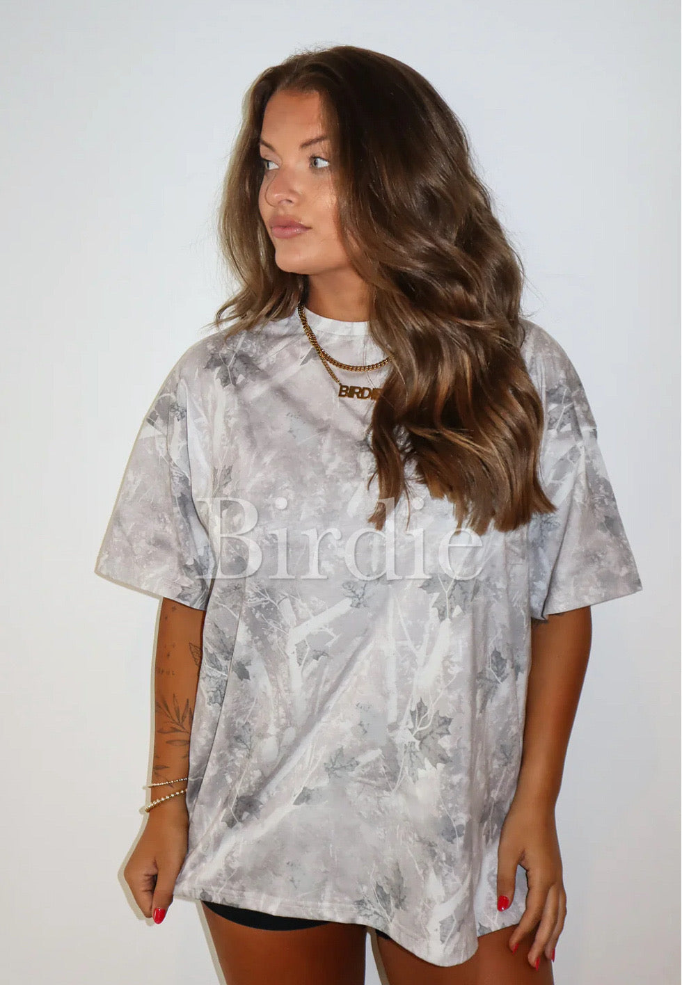 Grey Camo Oversized Tee Preorder