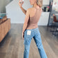 Skinny Rib Grecian Neck Built in Bra Tank