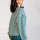 Jess Striped Drop Shoulder Top in Green