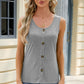 Kem Button Round Neck Tank