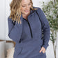 Pixie Pocket Halfzip Hoodie - Heathered Navy