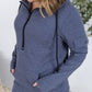 Pixie Pocket Halfzip Hoodie - Heathered Navy