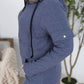 Pixie Pocket Halfzip Hoodie - Heathered Navy