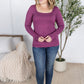 Alyssa Long Sleeve Top - Mulberry