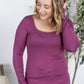 Alyssa Long Sleeve Top - Mulberry
