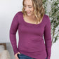 Alyssa Long Sleeve Top - Mulberry