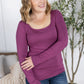 Alyssa Long Sleeve Top - Mulberry