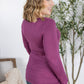 Alyssa Long Sleeve Top - Mulberry