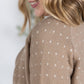 Dalilah Dot Cardigan - Tan