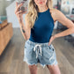 Kennedy Drawstring Denim Shorts