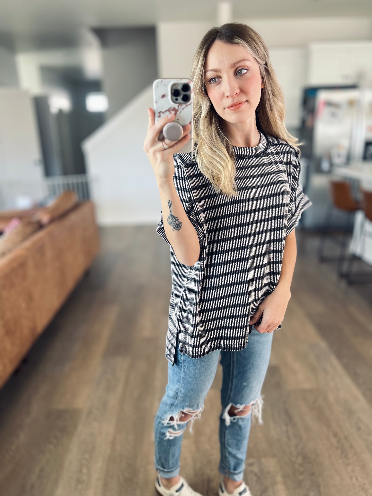 Ashton Stripe Rib Top