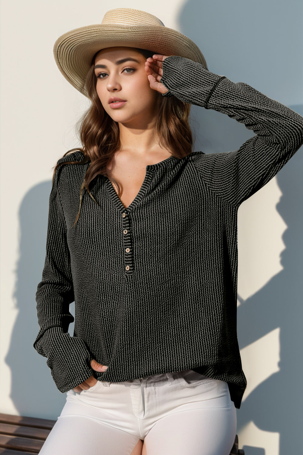 Allie Ribbed Thumbhole Long Sleeve