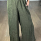 Harmony High Rise Wide Pants in Olive