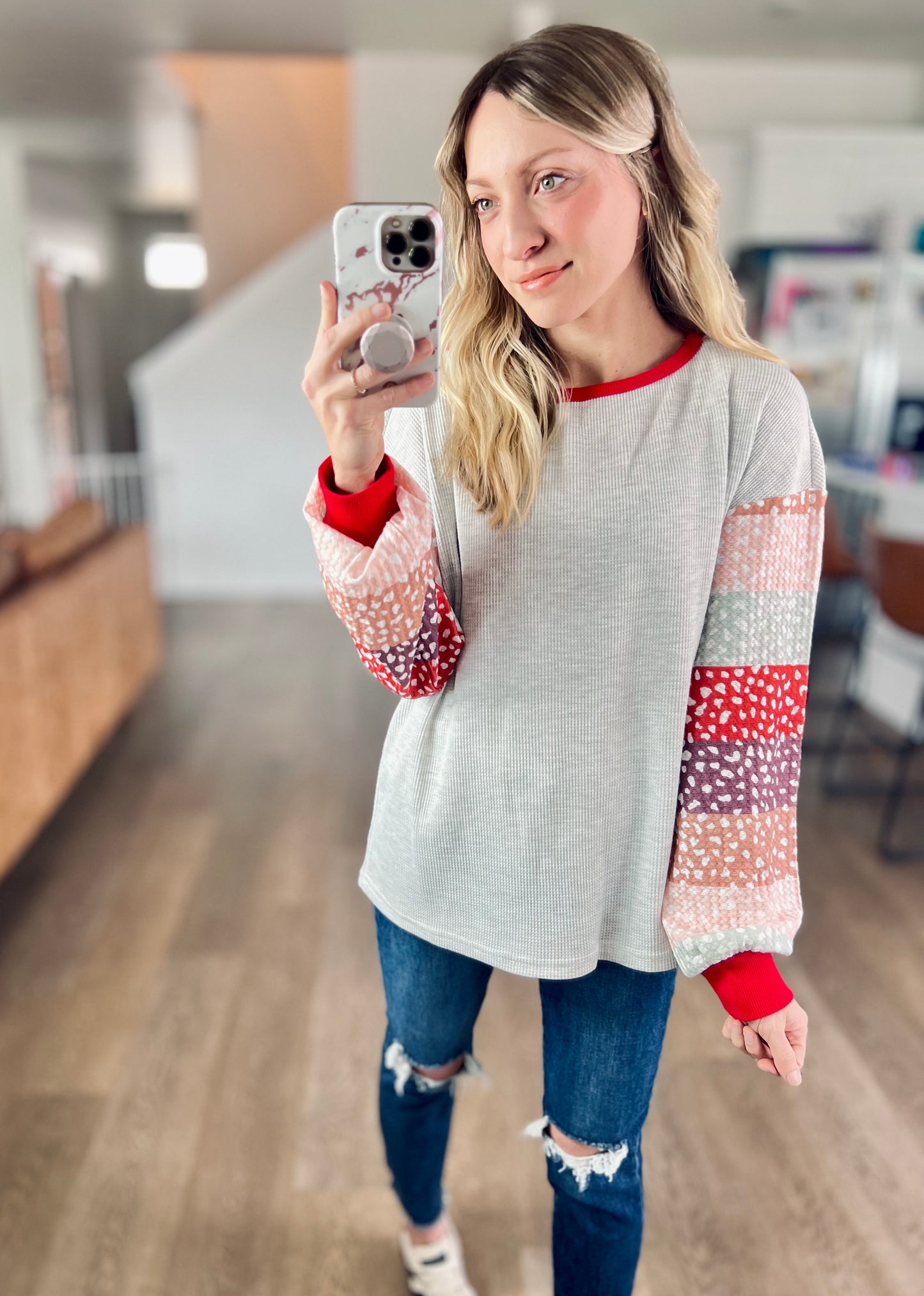 *free ship today* Animal Spots Top in Spring Mixed Shades