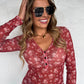 PREORDER: Amy V Neck Mesh Henley // eta late Nov