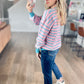 Happiness Stripe Sweater in Pink/Blue