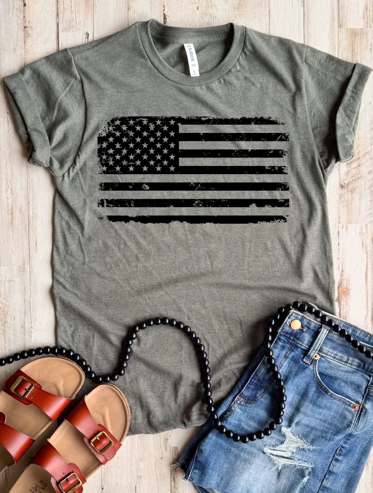 PREORDER: Distressed Flag Tee