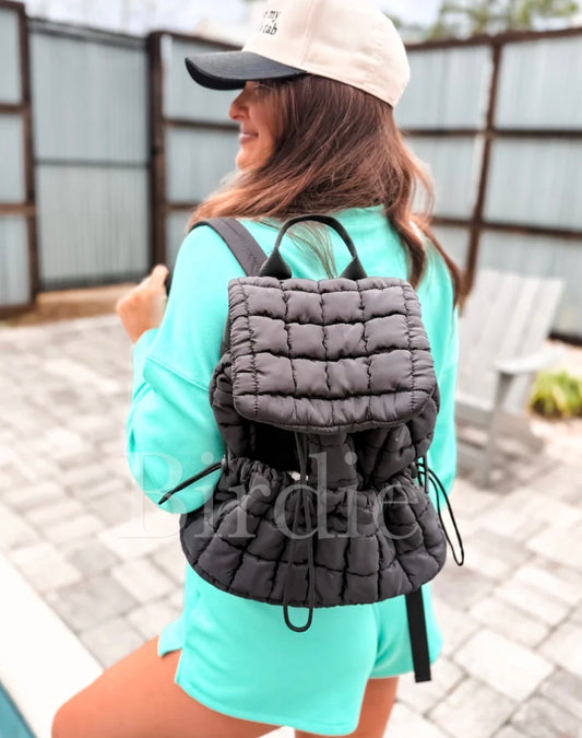 PREORDER: Quilted Backpack in Black // eta April