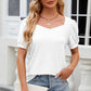 Sweetheart Neckline Eyelet Top