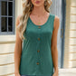 Kem Button Round Neck Tank