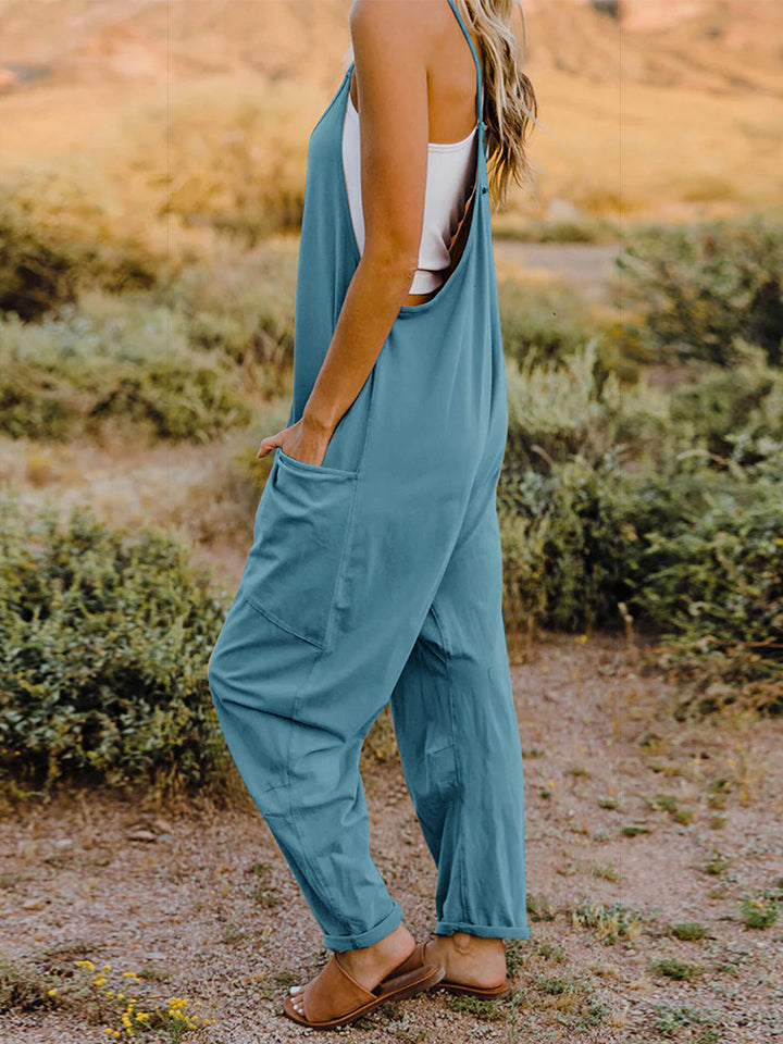 Roam V-Neck Pocketed Jumpsuit