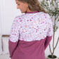 Natalie Pullover - Pink Fall Vintage Floral and Raspberry