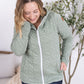 Geometric Fullzip Hoodie - Sage