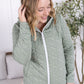 Geometric Fullzip Hoodie - Sage