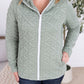 Geometric Fullzip Hoodie - Sage