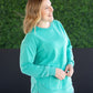 Vintage Wash Pullover - Caribbean Green