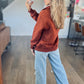 *free ship today* Deep Camel Quilted Pullover