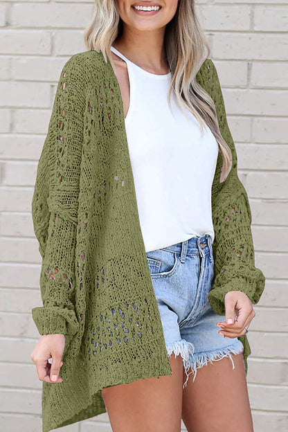 Openwork Long Sleeve Cardigan