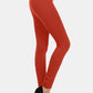 Seamless High Waist Fleece Leggings in Red/Orange