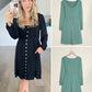 *free ship today* Cora Long Sleeve Button Down Dress