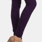 Seamless High Waist Fleece Leggings in Deep Purple