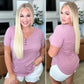 Born and Raised V-Neck Ribbed Top