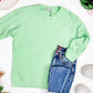 Corrine Ribbed Pullover Top - Lime