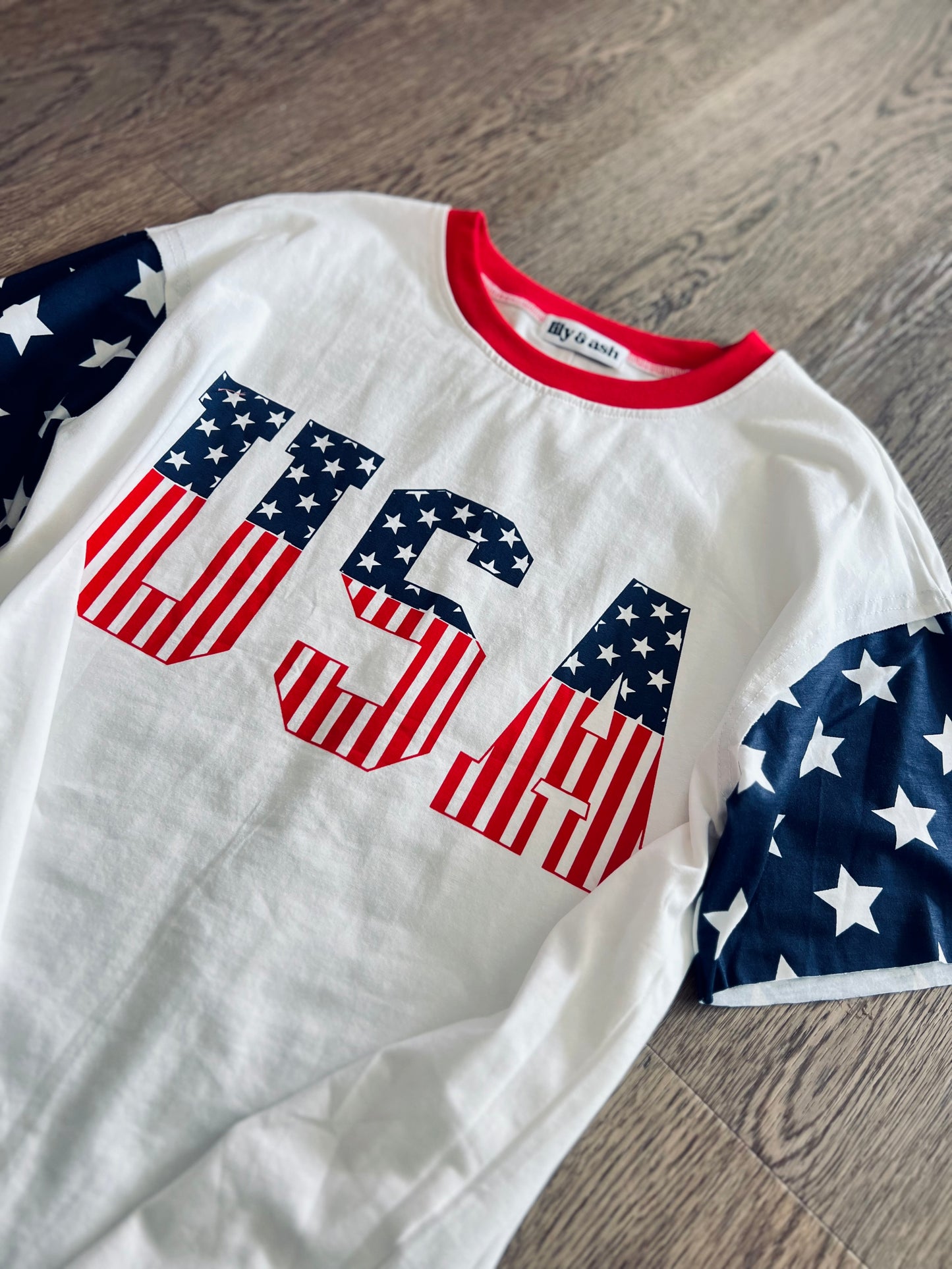 *free ship today* USA Print Boyfriend Tee
