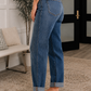 Daney Mid Rise Boyfriend with Adjustable Back Tab Denim - Judy Blue