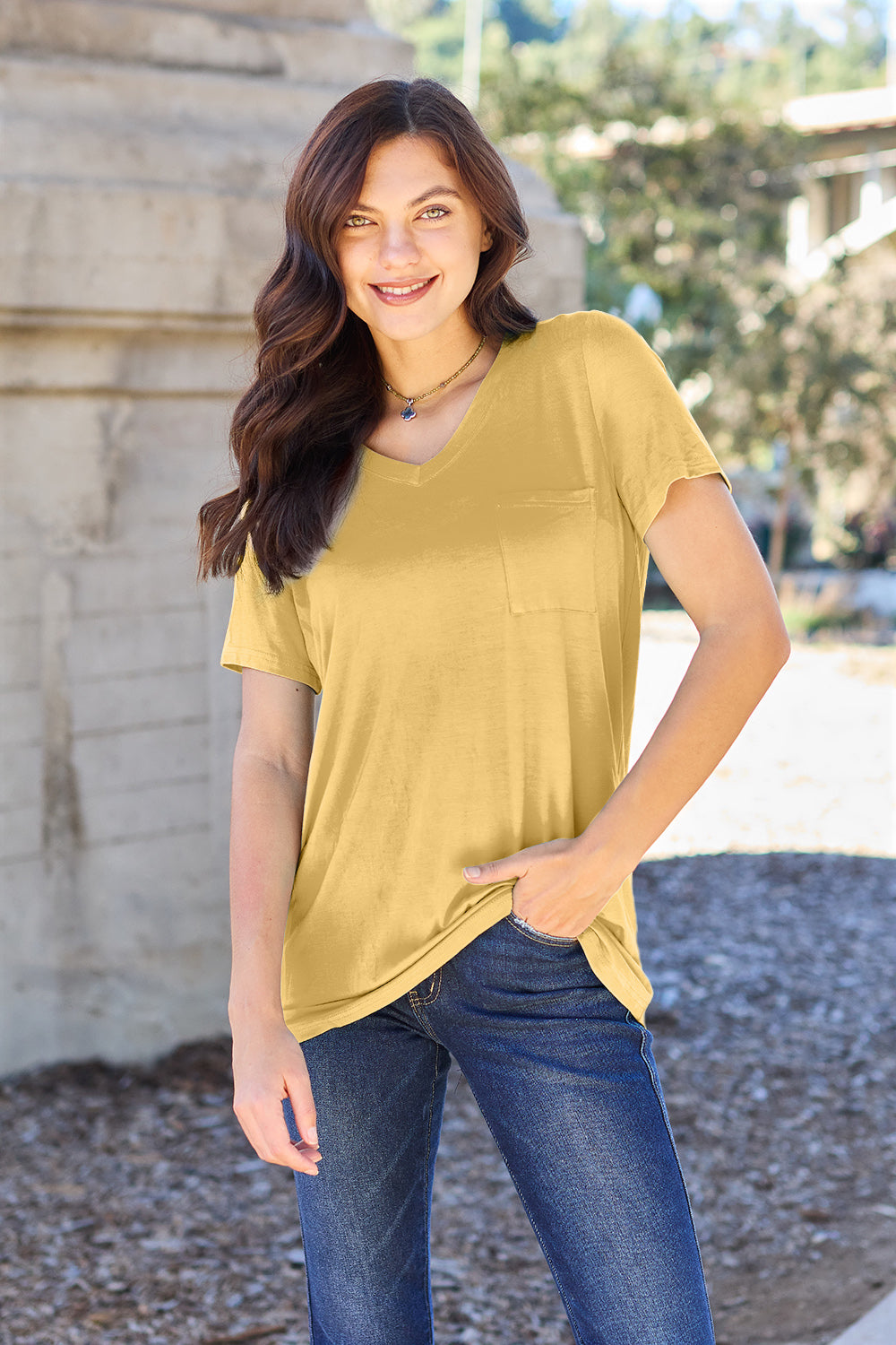 Basics Bamboo V-Neck Tee