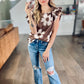 Flower Power Ruffle Sleeve Top